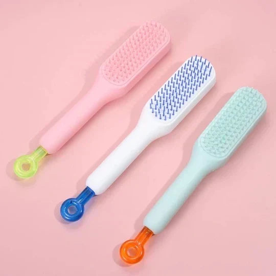 Smooth Styling Self Cleaning Anti Static Hair Brush