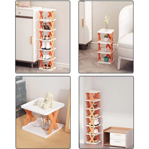 Multilayer Folding Shoe Rack Organizer with X Shape For Home 20% OFF