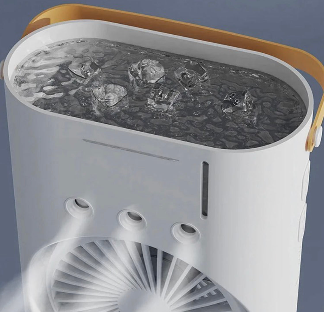 Rechargeable Automatic Rotating Dual Double Spray Mist Fan with Lightening Effects (with Box Packing)